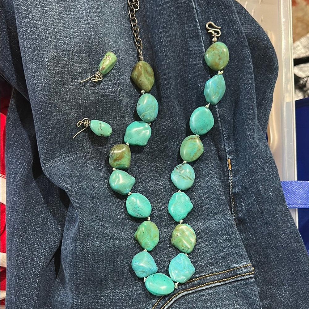 Turquoise Necklace and Earring Set